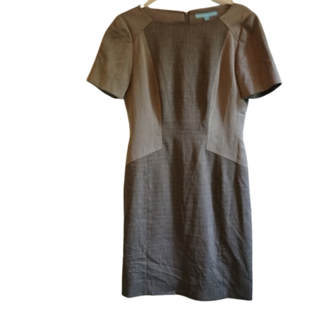 Antonio Melani Sheath Dress Size 6 Short Sleeve Lined Zipper Back Quiet Luxury - Picture 2 of 13
